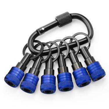 Imagem de Porta-chaves antiderrapante aprimorado, 6 peças, suporte de broca para brocas sextavadas de 1/4 polegada, suportes para extensão de broca de chave de impacto, suporte de chave de fenda, troca rápida e