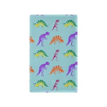 Imagem de SEHANY Capa de placa de parede com interruptor de luz engraçada de dinossauro, tamanho padrão e à prova de calor, placas decorativas para decoração de escritório doméstico (11,5 cm x 7 cm)