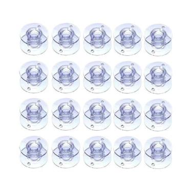 Imagem de Bobina Plástica Transparente Universal Vazia Para Máquinas De Costura 