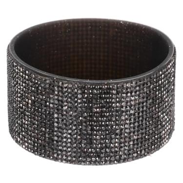 Imagem de Bota de silicone com glitter, bota protetora de garrafa de água de diamante, antiderrapante, acessórios para copo Stanley Tumbler 567-1,134 g com fundo de 7 cm, preta