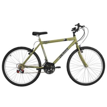 Imagem de Bicicleta Aro 26 Ultra Bikes Freio V Brake 18 Marchas, Verde oliva fos