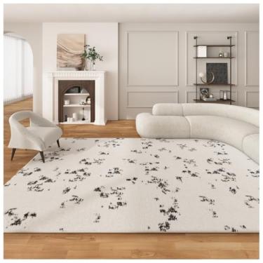 Imagem de SPXMQSS Tapete grande para sala de estar, tapete lavável antiderrapante para sala de estar, tapetes de caxemira imitação resistente ao desgaste, para quarto, sala de jantar, escritório A 200 x 300 cm