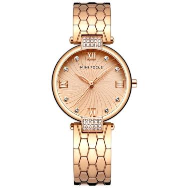 Imagem de Relógio feminino Minimalista pulseira em aço inoxidável quartzo impermeável