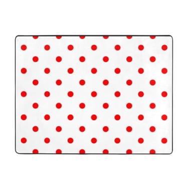 Imagem de ZERAOKE Tapete de bolinhas 48 x 163 cm, lavável na máquina, com suporte antiderrapante, tapetes macios para sala de estar, quarto, entrada, quarto de crianças, decoração de casa