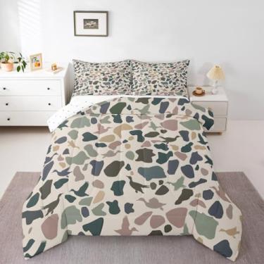 Imagem de Erosebridal Conjunto de cama solteiro com estampa de pato selvagem, vintage, pato selvagem, decoração de quarto de crianças, camuflagem, exército, rústico, caça, para todas as estações, com 1 fronha