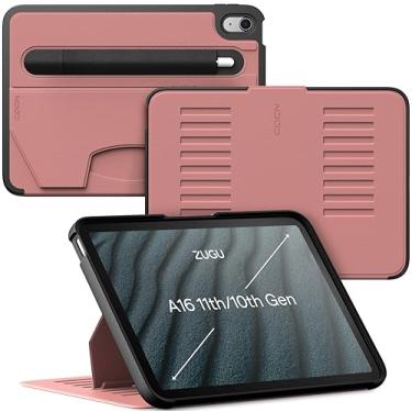 Imagem de Capa ZUGU CASE para iPad de 10,9 polegadas, suporte magnético e ativação/desativação, para iPad 11ª/10ª geração (A16 2025/2022) modelos A3354, A3355, A3356, A2696, A2757, A2777, Desert Rose