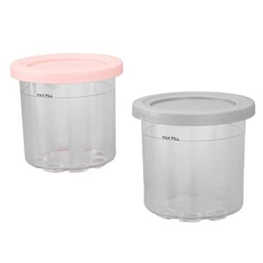 Imagem de HEEPDD Copo de Sorvete, para NC299AMZ NC300s, Perfeito para Armazenar Sorvetes e Sobremesas Copo de, 600ml ABS Pint Cup Eletrodomésticos (Cinza e rosa)