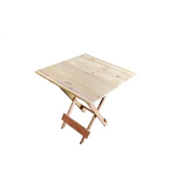 Imagem de Mesa Dobrável 70x70 Madeira Restaurante Bar(Natural)