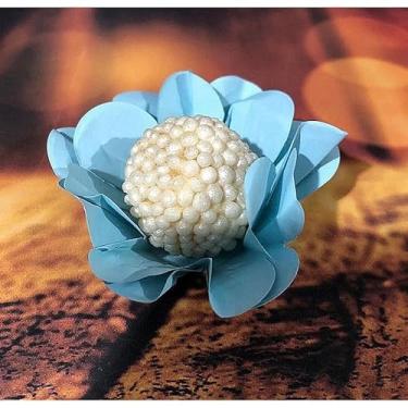 Imagem de Forminhas para Doces Finos - Kit 40/120 Formas Flor Decorativas | Ideal para Casamentos, Festas e Cupcakes (Style - Azul Bebê,40)