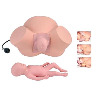Imagem de Simulador de parto feminino, simulador de treinamento de obstetrícia de parto em tamanho real, ginecologia obstetrícia parto normal posições fetais anormais entrega manequim maternidade, para educação