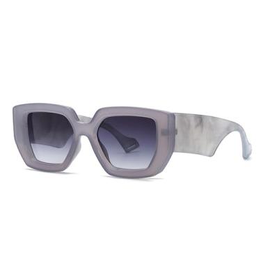 Imagem de Óculos de Sol UV400 - Hastes Largas e Coloridas com Lentes Degradê para Homens e Mulheres, Ideais para Esportes ao Ar Livre, Corrida e Ciclismo, Cinza