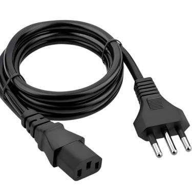 Imagem de Cabo de Força Energia Tripolar 3 Pinos 1,5m Bivolt Universal – Compatível com PC Monitor, TV, Impressora, Notebook Fonte de Alimentação Computador Estabilizador Equipamentos Eletrônicos e Periféricos