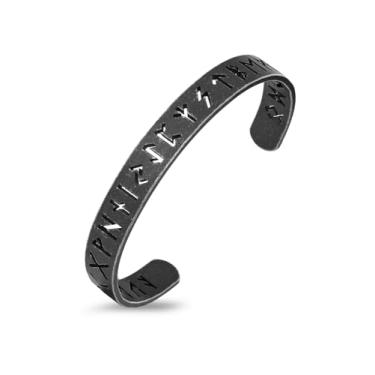 Imagem de PiercingJ Pulseira masculina runa, Medium, Metal, Sem Pedra Preciosa