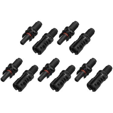 Imagem de ZAWELIYO Conectores de Ramificação Solar Conector de Extremidade da Placa de Cabeçalho Fêmea Macho Durável para Conexão de Painel Solar, Design Portátil Leve e Reutilizável para Uso Externo
