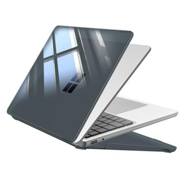 Imagem de Fintie Capa para laptop Microsoft Surface de 13 polegadas (versão 2025) Modelo: 2095 - Capa protetora fina de encaixe rígido (preto cristal)