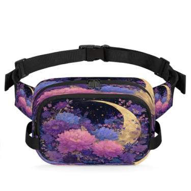 Imagem de Pochete abstrata de mármore cinza para mulheres e homens com alça ajustável, bolsa transversal, bolsa de peito, bolsa tiracolo, Cor 9