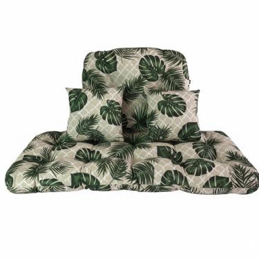 Imagem de Almofadas Impermeável Cadeira De Balanço Suspenso Ninho Floral Verde