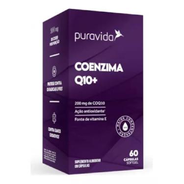 Imagem de Coenzima Q10+de 200mg+Vitamina E+Antixiodante com 60 Cápsulas-Pura Vida