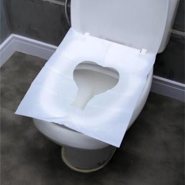 Imagem de Protetor de Assento Sanitário Descartável (40 un) – Kit Higiênico de Bolso, Ideal para Viagens, Banheiros Públicos e Uso Infantil – Compacto e Biodegradável