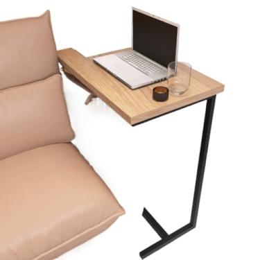 Imagem de Mesa Lateral de Apoio Cor Preta – Ideal para Notebook/Home Office,Mesa de Apoio para Sofá 54x34.5cm (MEL)