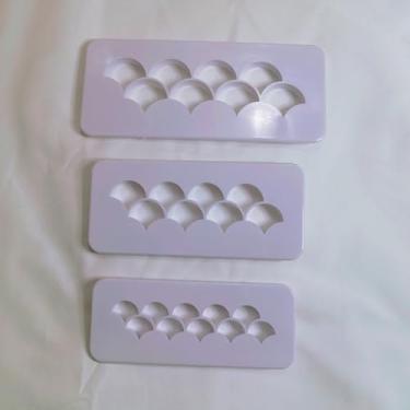 Imagem de Conjunto de moldes de fundição, formas geométricas em 3 tamanhos, modelos de plástico branco para fabricação de joias, ferramentas de artesanato DIY (setor)