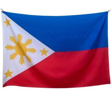 Imagem de Bandeira Decorativa Filipinas, Decorativa, Bandeira, Multicolorido, 150x100cm, Nacional, Uso Interno/Externo, Oxford, Sublimação a Laser