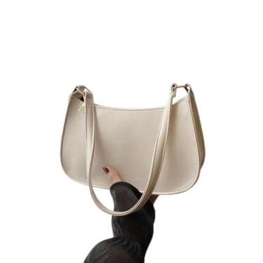 Imagem de Bolsas de ombro para mulheres, bolsa Hobo fofa, mini bolsa clutch com fecho de zíper, bolsa de mão retrô nas axilas, Cor 2