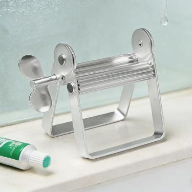 Imagem de Pasta de dente de liga de alumínio branco e ferramenta de espremedor de tintura de cabelo extrusora de tubo manual para uso doméstico e banheiro