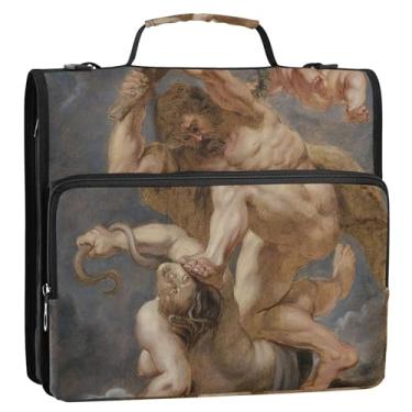 Imagem de Rubens Hercules Heroic Virtue Discord 3,8 cm 3 argolas para fichário D organizador de fichários escolares com alça de ombro, suporte para 500 folhas