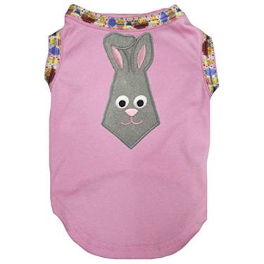 Imagem de Petitebella Camisa de cachorro com gravata de coelho (rosa, 2GG)