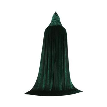 Imagem de Capa Longa Medieval Com Capuz Para Adultos, Robe De Bruxaria Para Mulh