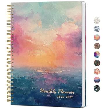 Imagem de Agenda mensal 2026-2027, calendário estético de 2 anos, 24 meses de janeiro de 2026 a dezembro de 2027, agenda mensal de 26 a 27, perfeita para escola, escritório, casa, 17,8 x 25,4 cm - pôr do sol