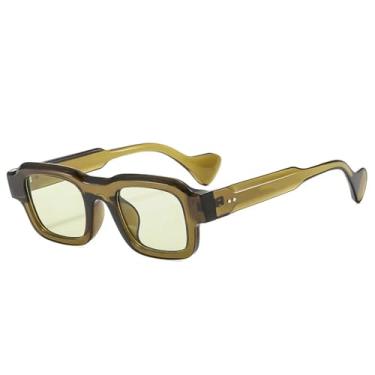 Imagem de Óculos de Sol UV400 - Armação Pequena com Rebites e Estampa de Leopardo Punk para Homens e Mulheres, Ideais para Esportes ao Ar Livre, Corrida e Ciclismo, Verde