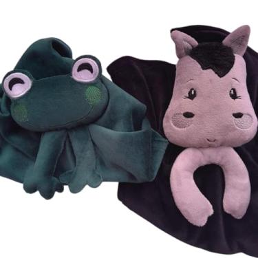 Imagem de Naninha Bebê Menino - Kit 02 Naninhas Com Bichinho de Pelucia e Mantinha Fofinha ou Paninho de Apego Para o Soninho que Acalma Deixando mais Seguro