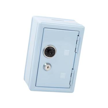 Imagem de oshhni Cofrinho de mesa pequeno, leve e fofo, em formato de porquinho, ideal para guardar dinheiro, cosméticos, maquiagem e bonecas, Azul