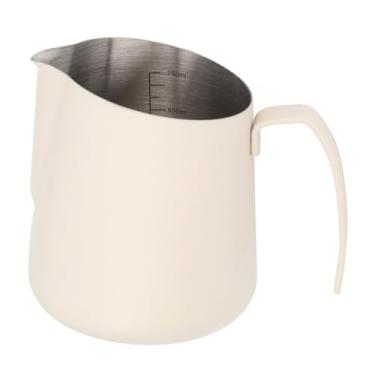 Imagem de Generic Jarro Latte Art, Troca por Espuma Em Escala Transparente, Controle Preciso e Multifuncional, Aço Inox 304 para Cafeteria (750ML Bege)