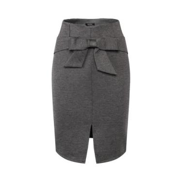 Imagem de Saia Lápis Elegante De Cintura Alta Para Mulheres, Comprimento Até O J