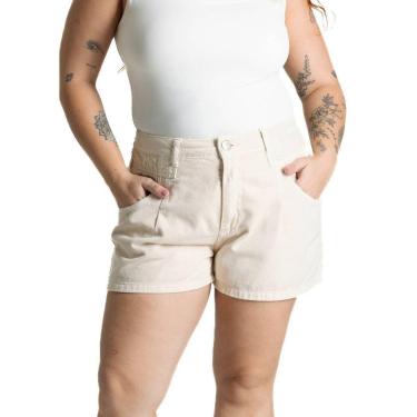 Imagem de Shorts Sarja Sawary Plus Size - 281460 - Amarelo 54-Feminino