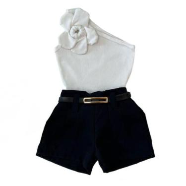 Imagem de Look Infantil Conjunto Estiloso Meninas Blogueirinhas Novidade Verão -
