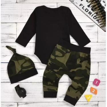 Imagem de Roupa De Bebê Menino Conjunto Body E Calça - Rock Baby, M3-6 meses