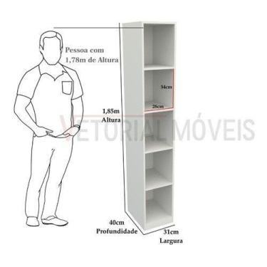 Imagem de Armário Colmeia Eloisa M11 100% Mdf (closet Lojas Expositor) - VETORIA