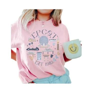 Imagem de Camiseta Retro Disney Epcot 1982 Comfort Color, Camiseta Da Viagem Dis