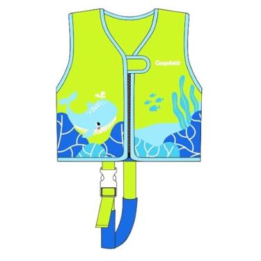 Imagem de Gogokids Colete de natação de neoprene para crianças e crianças - Jaqueta flutuante térmica com alça ajustável na virilha para aulas de natação, confiança na piscina e segurança ativa na água (idades