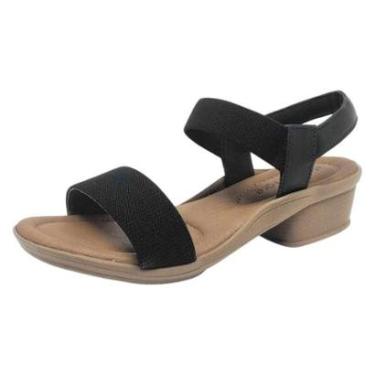 Imagem de Sandalia Feminina Calce Facil Elastico Macia Leve New Face-Feminino