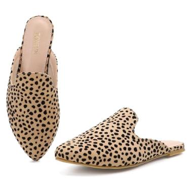 Imagem de BOYYOUN Mocassim feminino de salto baixo sem cadarço confortável - camurça vegana, sem salto, bico fino, Leopardo - 2, 8