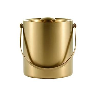 Imagem de Balde de gelo de metal balde de gelo de parede dupla com tampa e alça confortável, balde de gelo isolado de aço inoxidável, acessórios para bar doméstico, dourado, balde de champanhe de cerveja vinho