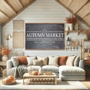 Imagem de Cartazes de cartazes de outono mercado outono cartaz cartaz outono mercado placa arte parede arte arte arte decoração de parede outono impressões de arte pintura imagem quarto outono manto decoração