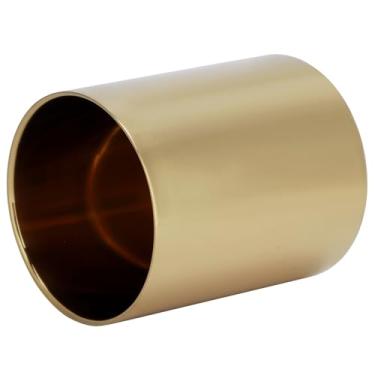 Imagem de Aoresac Porta de Xícara de Lápis de Aço Inoxidável Multiuso, Organizador de Mesa Moderno que Salva Espaço para Decoração de Casa, Organiza Lápis, Canetas, Escovas de Maquiagem Com (Ouro)