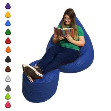 Imagem de Puff Pera Gigante C/ Apoio De Pés Enchimento Material Sintético - Merc