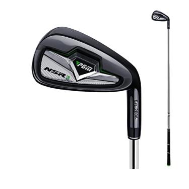 Imagem de Tacos de golfe canhotos/destros NSR3#7 Irons Professional Practice Pole Carbon/Stainless Steel Shaft Golf Iron (preto, direito, aço)